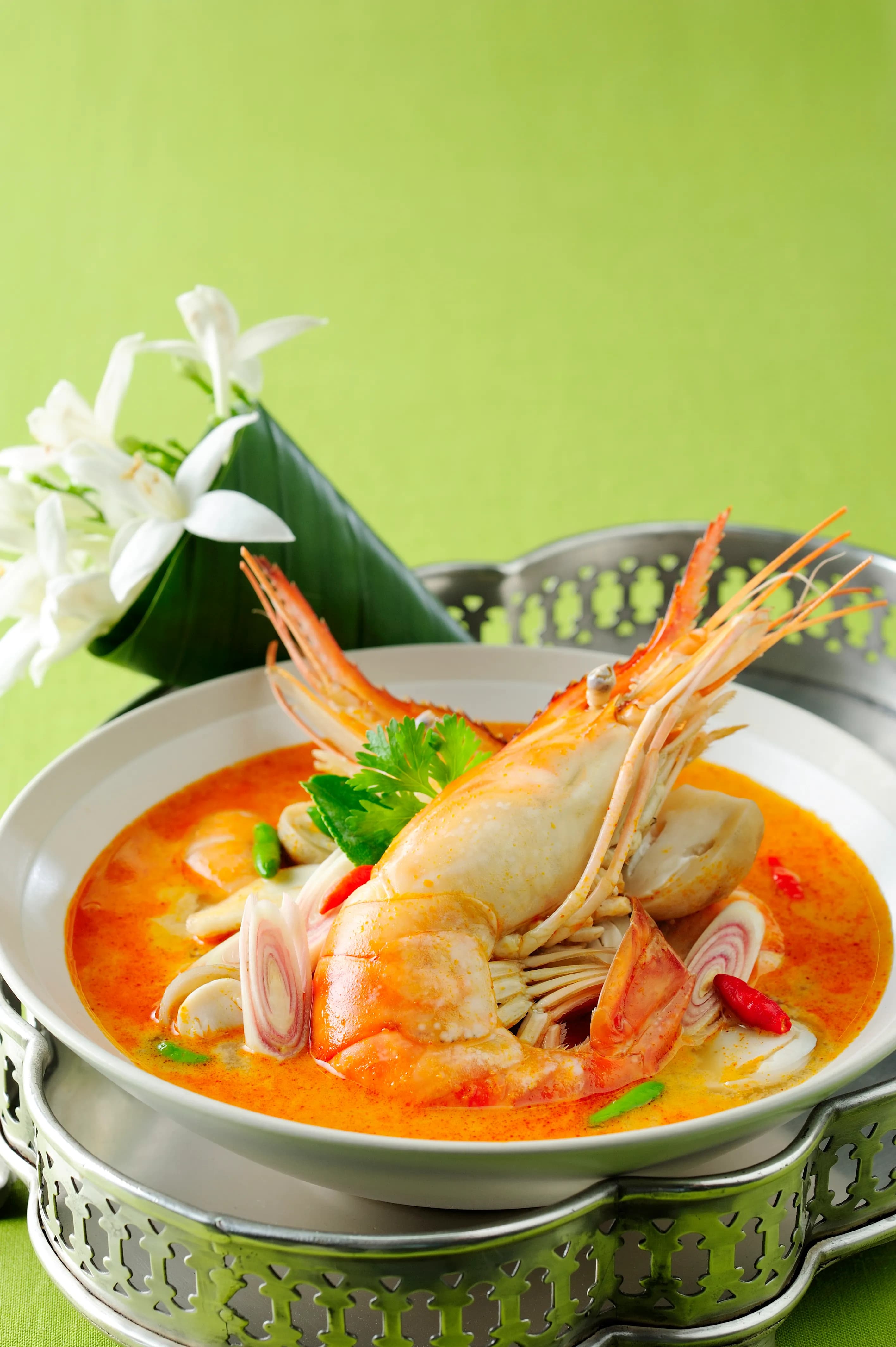 Authentic Thai Tom Yum Goong soup with fresh prawns, lemongrass, and herbs, TGTF 2026